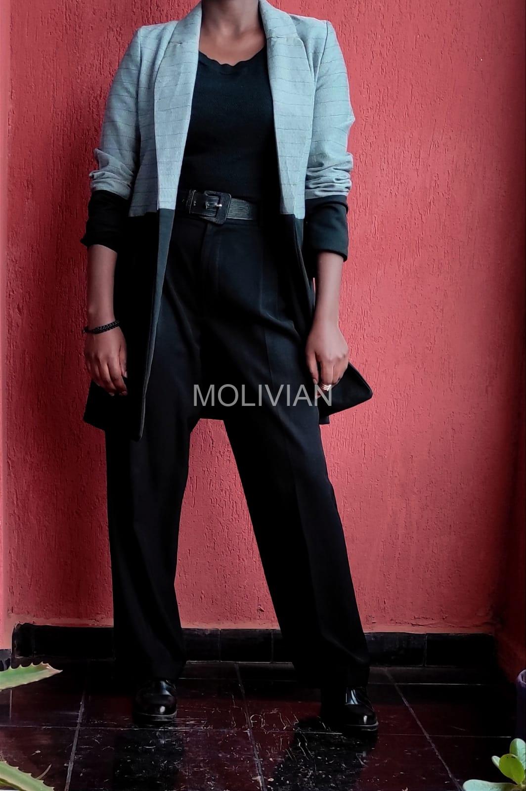 Grey & black Women blazer - Size 10