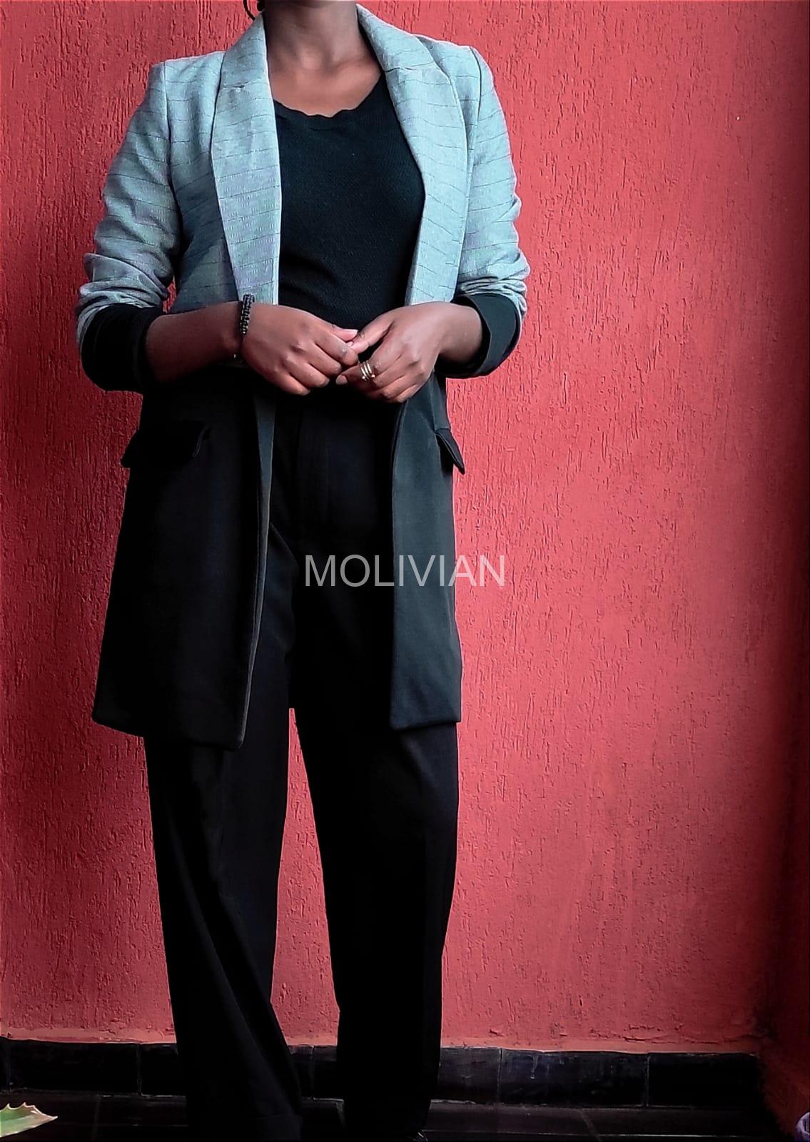 Grey & black Women blazer - Size 10