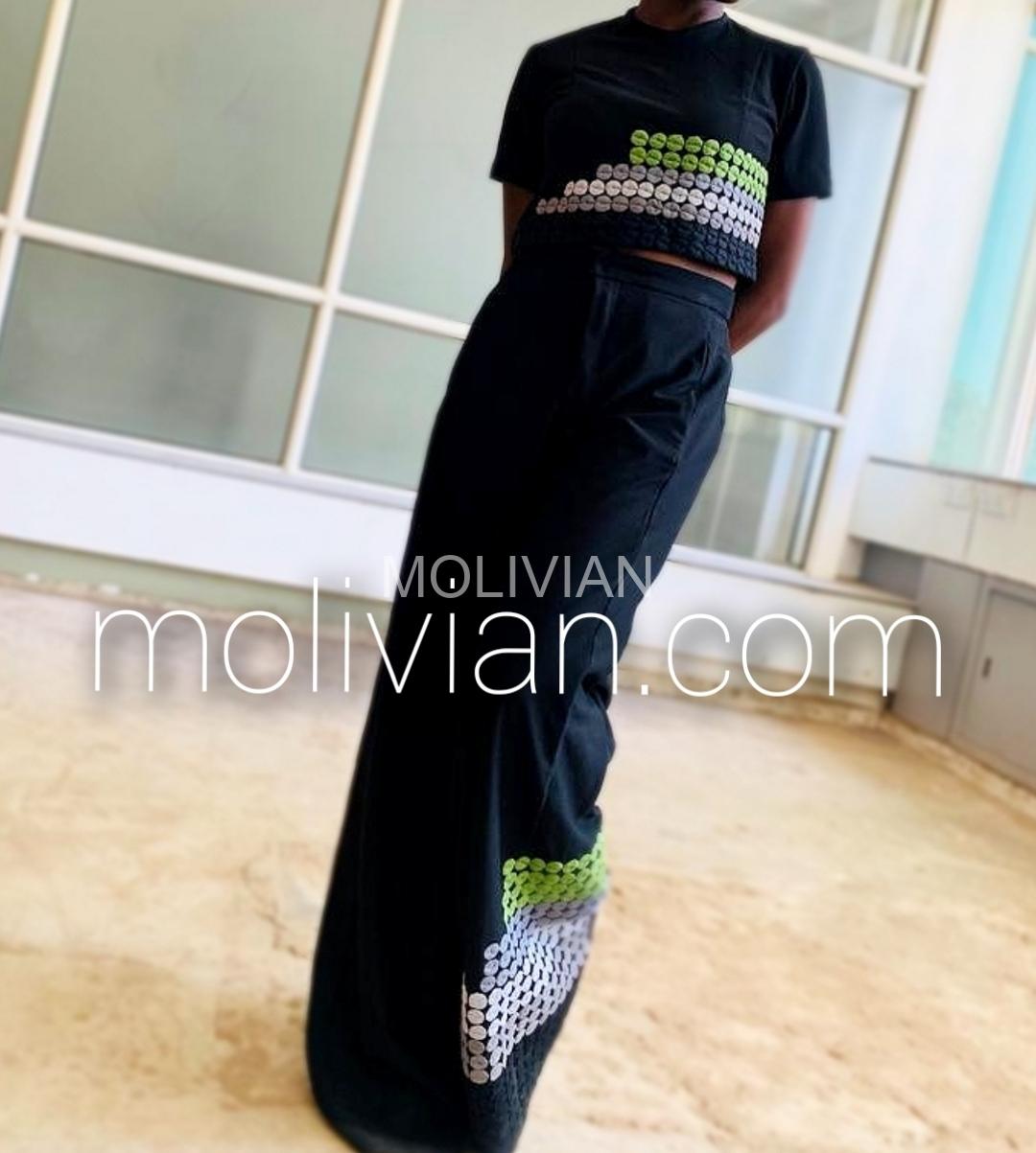 Molivian Wear Black trouser & top outfit