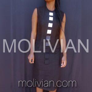 Black dress with front detail